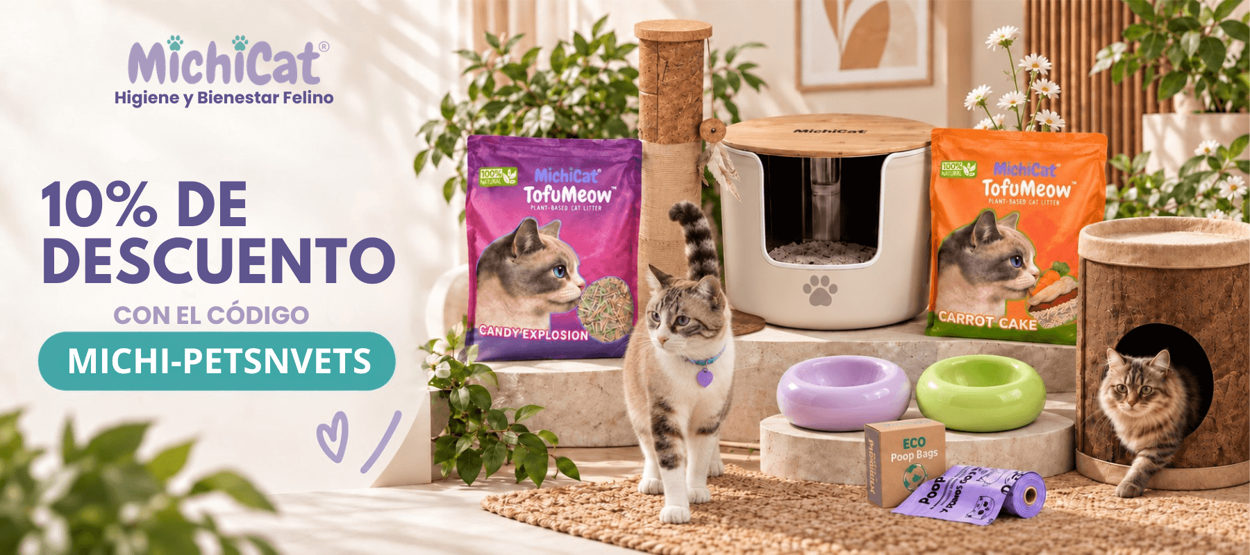 MichiCat: Higiene y bienestar para tu gato banner