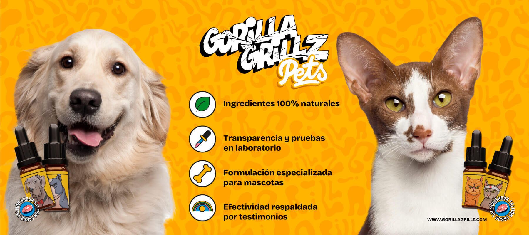 Gorilla Grillz: CBD Premium para mascotas banner