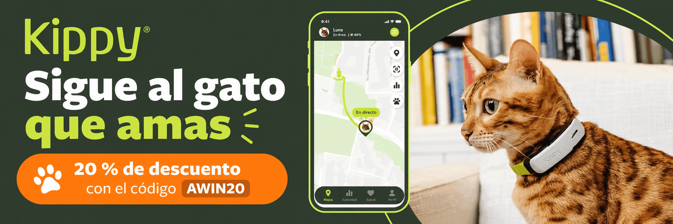 Kippy: GPS y bienestar para perros y gatos banner